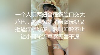 一个人玩两妞全程露脸口交大鸡巴，看两骚妹子亲嘴玩奶又抠逼淫水好多，浪叫呻吟不止让小哥轮流草嘴无套干逼