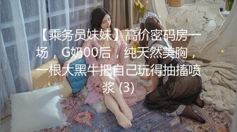 【乘务员妹妹】高价密码房一场，G奶00后，纯天然美胸，一根大黑牛把自己玩得抽搐喷浆 (3)