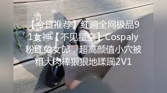 【今日推荐】红遍全网极品91女神【不见星空】Cospaly粉红兔女郎，超高颜值小穴被粗大肉棒狠狠地蹂躏2V1